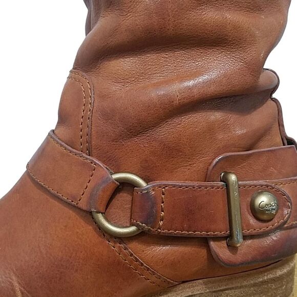 Coach VTG Natalie Brown leather harness tall Riding boots Women's 6B - Picture 13 of 15